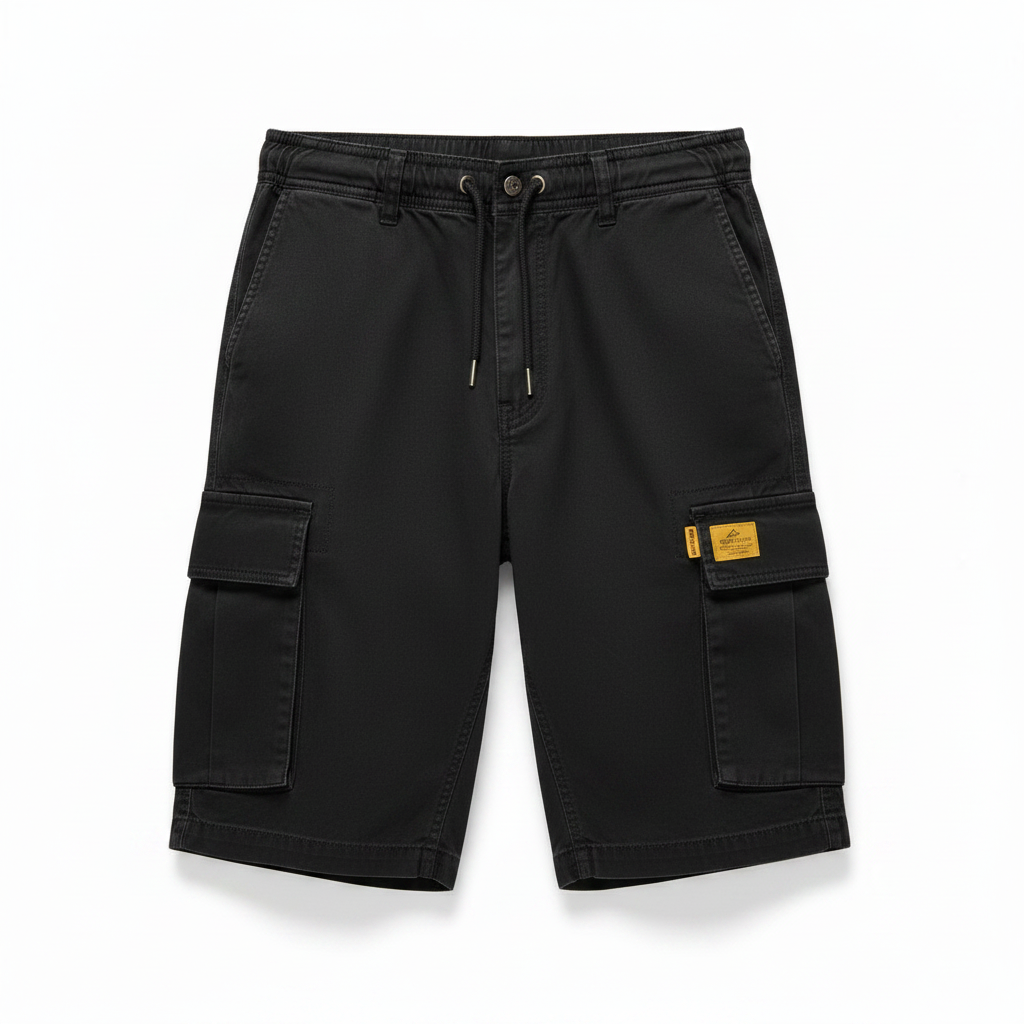 Black Cargo Shorts