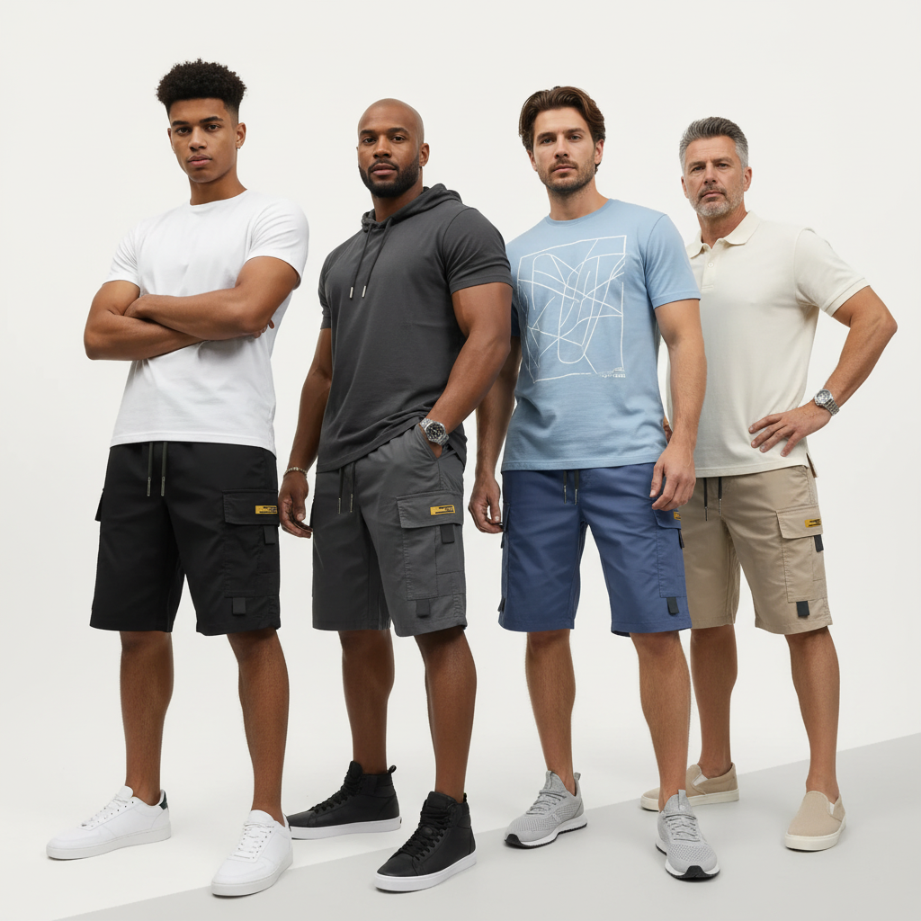 High Fashion Low Angle Cargo Shorts