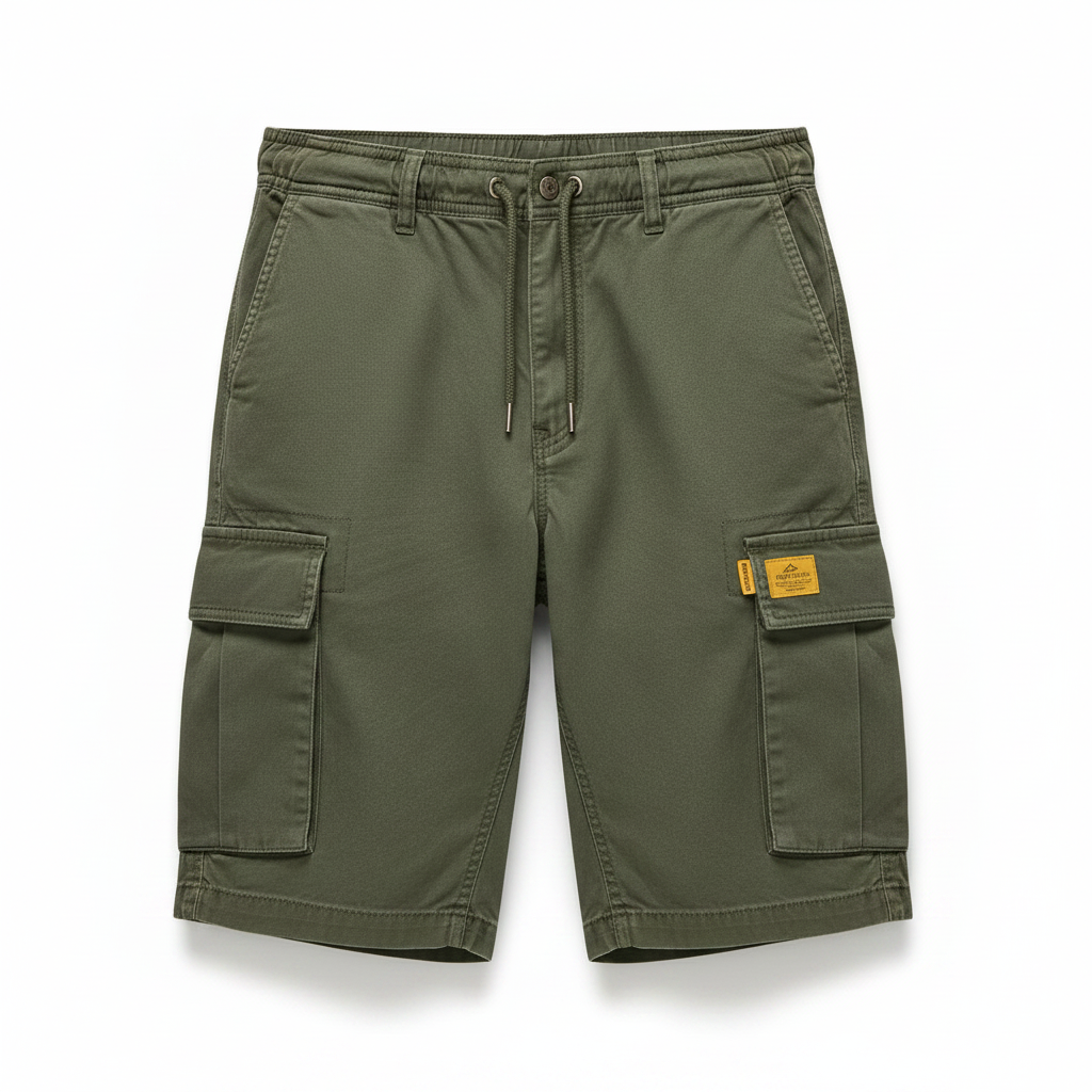 Olive Green Cargo Shorts